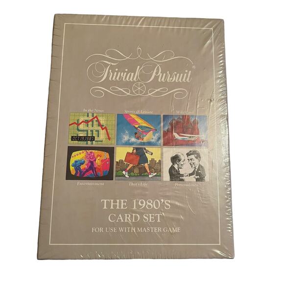 Trivial Pursuit - 1980s CARD SET - Master Game Parker Brothers 1991 NEW SEALED - Picture 1 of 4